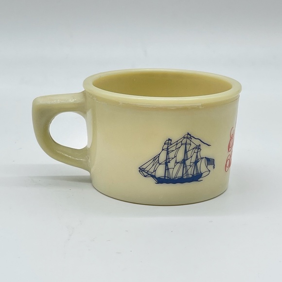 VTG Shulton Ivory Milk Glass Old Spice Shaving Mug Ship Grand Turk Salem 1786 - Picture 6 of 8